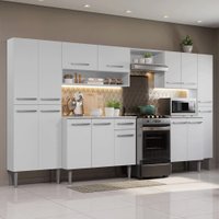 Armário de Cozinha Completa 325cm Branco Emilly Madesa 01