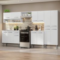 Armário de Cozinha Completa 293cm Branco Emilly Madesa 09