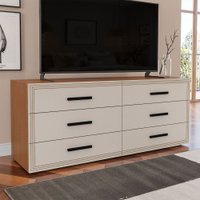 Cômoda Valência 6 Gavetas Freijó/Creme - Politorno