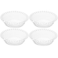 4 Bowls Taças de Vidro Cristal 180ml Pearl Wolff Tigelas de Servir Sobremesa