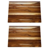 Kit 2 Tábuas de Corte Carne Teca 60x40cm Canaleta Churrasco Pães Zanline