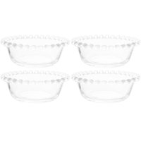 Kit 4 Tigelas para Sobremesa Wolff Pearl 180ml Bowls Vidro Servir Frutas Petiscos Doces