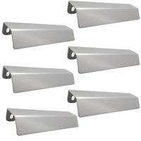 Kit 6 Puxadores Alça Sobrepor Níquel Escovado 128mm Móveis Armários Gavetas Torralba PV22