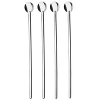 4 Colheres para Coquetéis Drinks 30cm em Aço Inox Tramontina Sucos Caipirinha Martini Gin Tônica