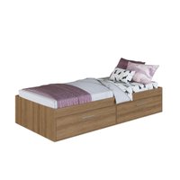 Cama de Solteiro com 2 Portas Basculantes Organizadoras Mel MDP Tókio Art In Móveis