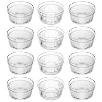 12 Ramequins de Vidro 150ml Sobremesas Molheiras Lyor Suflês Molhos Porções Individuais