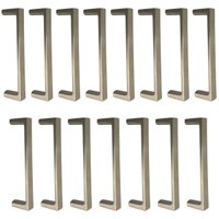 Kit 15 Puxadores 96mm para Móveis Níquel Escovado Torralba Oeiras Bancadas Armários Gavetas