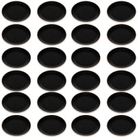Conjunto 24 Pratos Rasos 21,5cm Sushi Sashimi Melamina Preto Fosco Servir Restaurantes