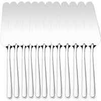 Kit 12 Espátulas Pá para Cortar Bolo 23cm Inox Cortadora de Fatia Torta Pizza Culinária Taumer