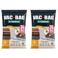 Kit 2 Sacos a Vácuo para Roupas 55x90cm Impermeável Grande Vac Bag Ordene Organizador Mala de Viagem