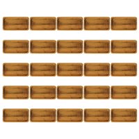 Kit 25 Travessas Tábuas Para Servir Madeira Teca 20x10cm Zanline Petisqueira
