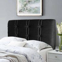 Cabeceira Cama Box Solteiro 90cm Suede Velut Preto - King House