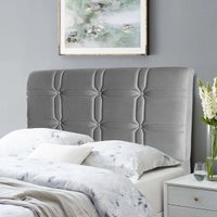 Cabeceira Cama Box Solteiro 90cm Suede Velut Cinza - King House