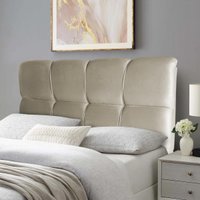 Cabeceira Cama Box Solteiro 90cm Suede Velut Bege - King House