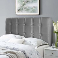 Cabeceira Cama Box Queen 160cm Suede Velut Cinza - King House