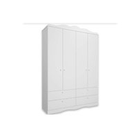 Guarda Roupa Infantil Encanto c/ 4 Portas e 4 Gavetas Branco - Permóbili Baby
