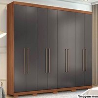 Guarda Roupa Casal 8 Portas e 4 Gavetas c/ Pés Master New 8.4 Jatobá - Santos Andirá