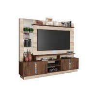 Home p/ TV até 55 Pol Munique c/ 4 Portas e Nichos Rústico/Café - Permóbili