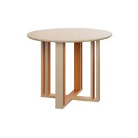 Mesa de Sala Jantar Flora c/ Tampo Madeirado 109cm Nature/Off White - Cimol