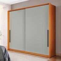 Guarda-Roupa Casal Lisboa 2 Portas 2 Gavetas Freijó/Verde - Politorno