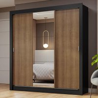 Guarda-Roupa Casal 3 Portas de Correr com Espelho Nobre Madesa