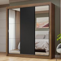 Guarda-Roupa Casal 3 Portas de Correr com Espelhos Nobre Madesa