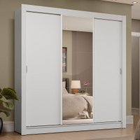 Guarda-Roupa Casal 3 Portas de Correr com Espelho 4 Gavetas Sublime Plus Madesa