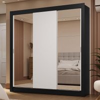 Guarda-Roupa Casal 3 Portas de Correr com Espelhos 2 Gavetas Sublime Madesa