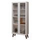 Cristaleira 70 cm 2 Portas de Vidro com Pés Trapézio Madesa
