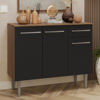 Buffet Aparador 105cm Com 3 Portas e 1 Gaveta Madesa
