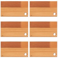 Kit 6 Tábuas de Madeira Eucalipto 27x15cm Petisqueira Bandeja Para Servir Zanline