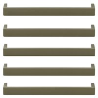 Kit 5 Puxadores Alça Sobrepor Bronze 23cm Minimalista Gavetas Cômodas Piauí Torralba