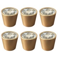 6 Puxadores Ponto para Móveis Dourado Trend Torralba Armários Gavetas Bancadas