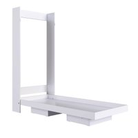 Cama de Solteiro Articulável Vertical Branca Dobrável MDP Vancouver Art In Móveis