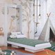Cama de Solteiro Articulável Vertical Branca Dobrável MDP Vancouver Art In Móveis