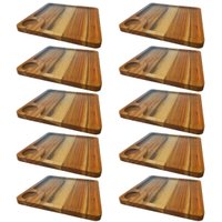 Kit 10 Petisqueiras Teca 23cm Molheira Quadradas Restaurante Bar Porções Petiscos Zanline