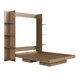 Cama de Casal Articulável Vertical com Estantes Laterais Mel MDP Vancouver Art In Móveis