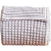 Manta Queen Alpen Efeito Back Print 100% Poliéster 240g/m² 220x240cm Marrom Portabella