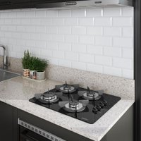 Fog&atilde;o Cooktop El&eacute;trico com 4 Bocas Mesa em Vidro Safe Nardelli