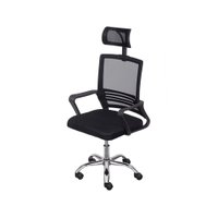 Cadeira Office OR-3334 Alta com Base Cromada e Rod&iacute;zio OR Design