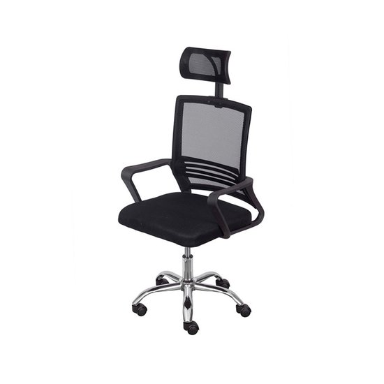 Cadeira Office OR-3334 Alta com Base Cromada e Rod&iacute;zio OR Design