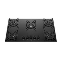 Cooktop Com 5 Bocas Preto Mesa de Vidro Atlas Agile Up Mega Chama Bivolt