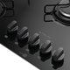 Cooktop Com 5 Bocas Preto Mesa de Vidro Atlas Agile Up Mega Chama Bivolt