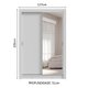 Guarda-Roupa Solteiro 2 Portas de Correr com Espelho 4 Gavetas Vivare Plus Madesa Branco