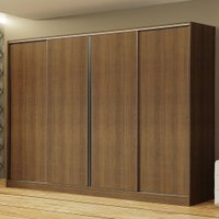 Guarda-Roupa Casal Madesa Apolo 4 Portas de Correr - Rustic Rustic