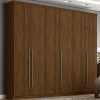 Guarda-Roupa Casal Ravé 6 Portas 3 Gavetas Castanho Hp - Pnr Móveis