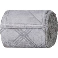 Manta King Brushed New Microfibra Flannel 100% Poliéster 230x260 Platina