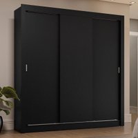 Guarda-Roupa Casal 3 Portas de Correr Sublime Plus Madesa Preto