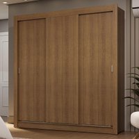 Guarda-Roupa Casal 3 Portas de Correr Sublime Madesa Rustic