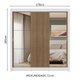 Guarda-Roupa Casal 3 Portas de Correr com Espelhos Nobre Madesa Branco/Rustic